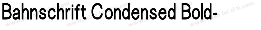 Bahnschrift Condensed Bold字体转换